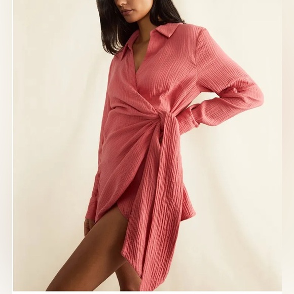 Onia Cotton Gauze Wrap Dress XL - Picture 2 of 11